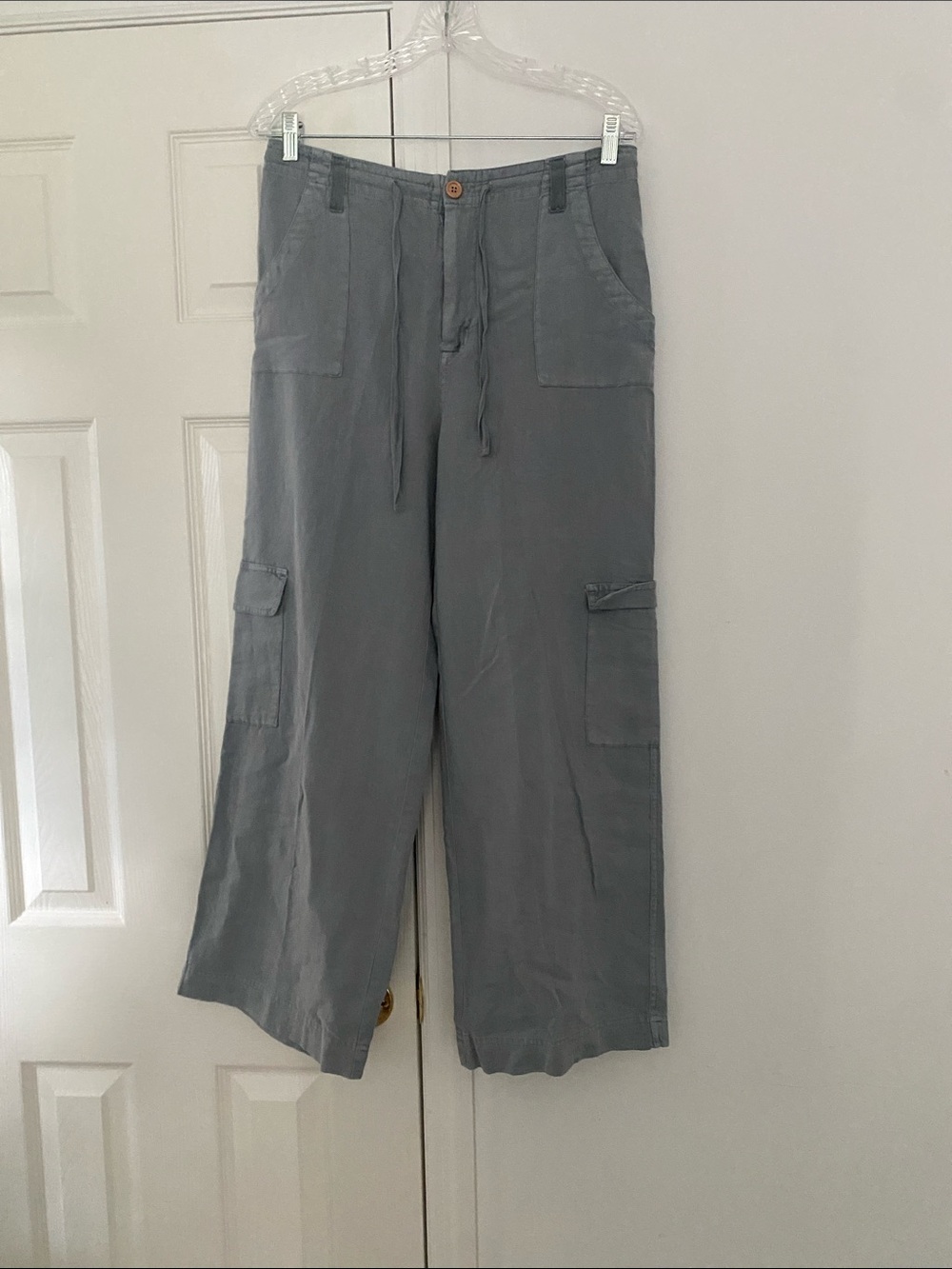 Sincerely Jules Gray Wide-Leg Cargo Pants